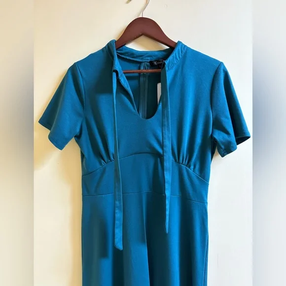Elegant Teal Green Dress by Meinaiduo Size XL NWT’S - Picture 2 of 14